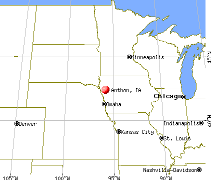 Anthon, Iowa map