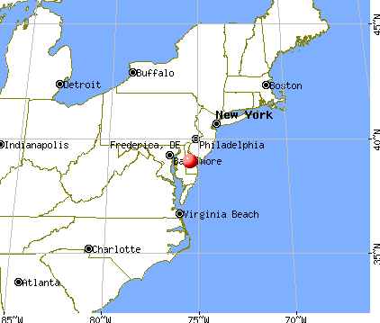 Frederica, Delaware map