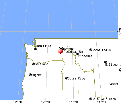 Rosalia, Washington map