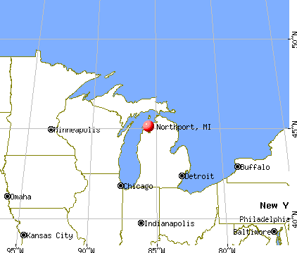 Northport, Michigan map