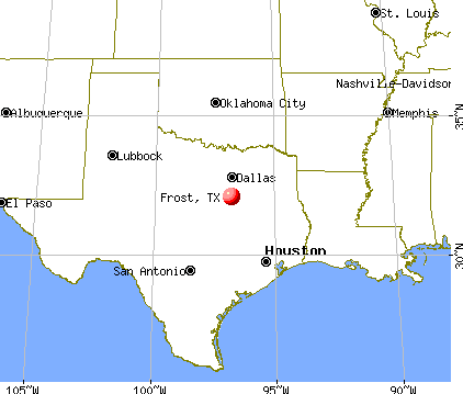 Frost, Texas map