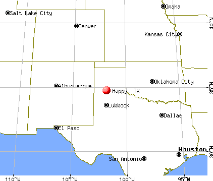 Happy, Texas map