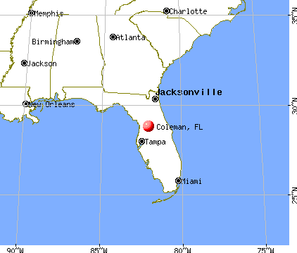 Coleman, Florida map