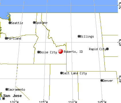 Roberts, Idaho map