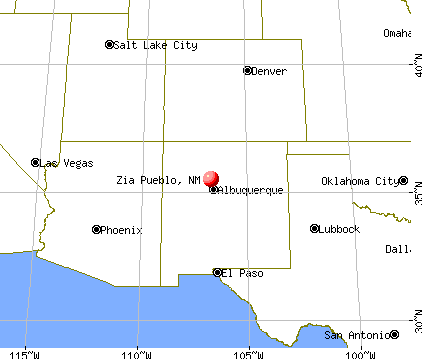 Zia Pueblo, New Mexico map