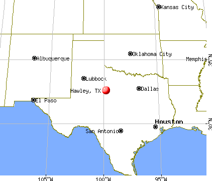 Hawley, Texas map