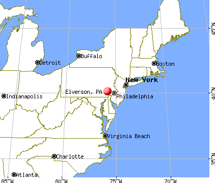 Elverson, Pennsylvania map