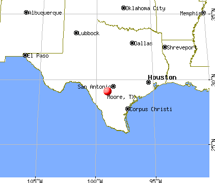 Moore, Texas map