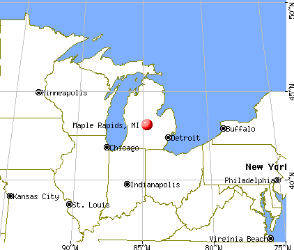 Maple Rapids, Michigan map