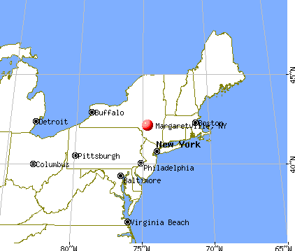 Margaretville, New York map