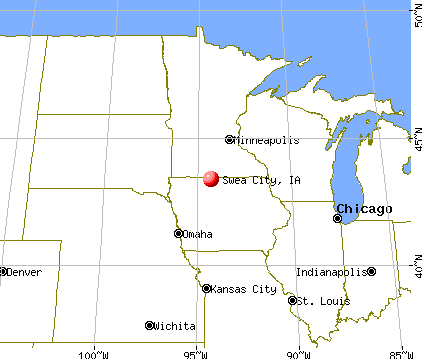 Swea City, Iowa map