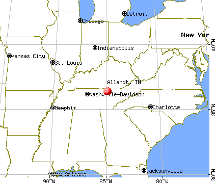 Allardt, Tennessee map