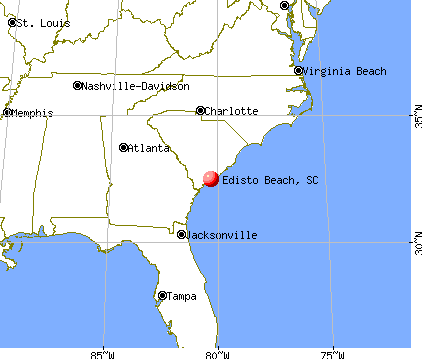 Edisto Beach, South Carolina map