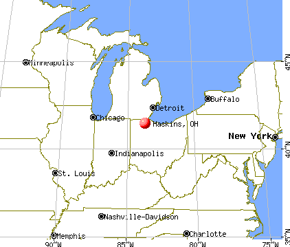 Haskins Family Crest. Haskins, Ohio map