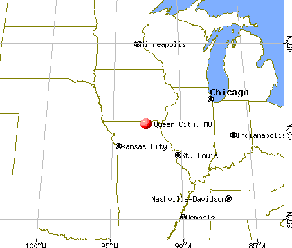 Queen City, Missouri map