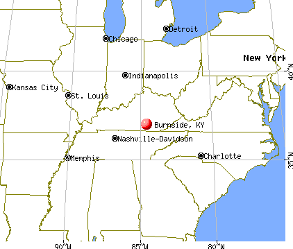 Burnside, Kentucky map
