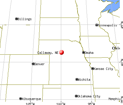 Callaway, Nebraska map