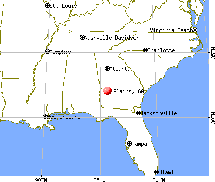 Plains, Georgia map