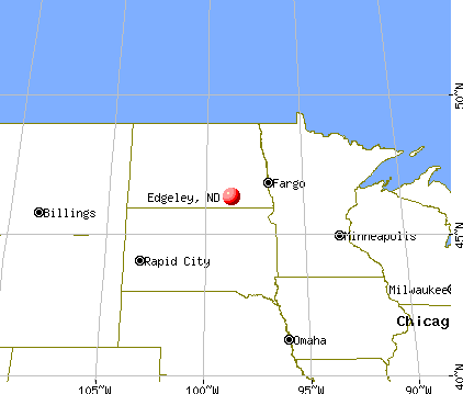 Edgeley, North Dakota map