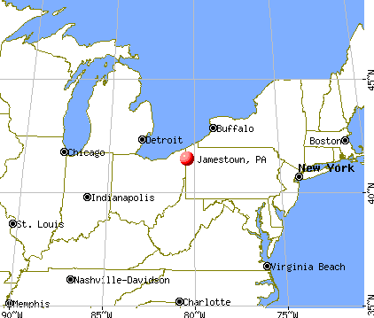 Jamestown, Pennsylvania map