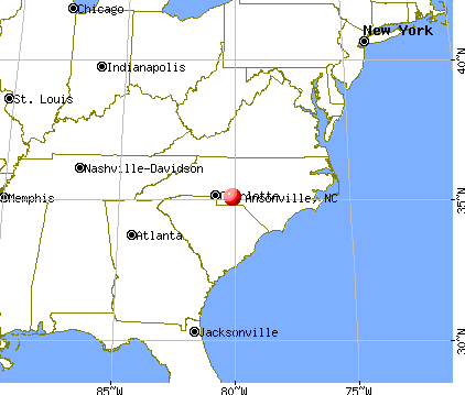 Ansonville, North Carolina map