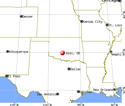 Alex, Oklahoma map