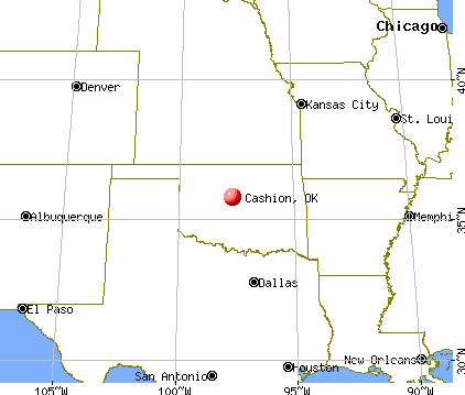 Cashion, Oklahoma map