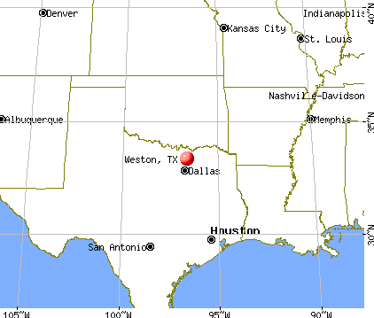 Weston, Texas map
