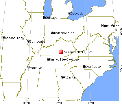 Science Hill, Kentucky map