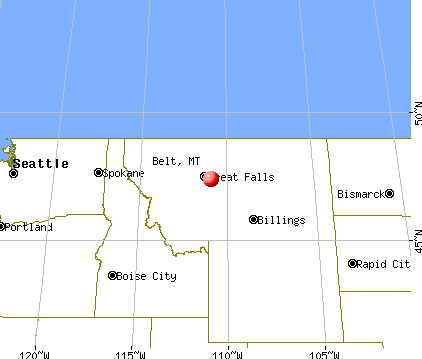 Belt, Montana map