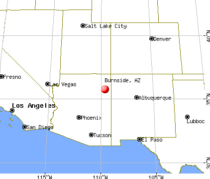 Burnside, Arizona map