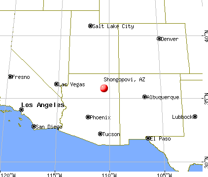 Shongopovi, Arizona map