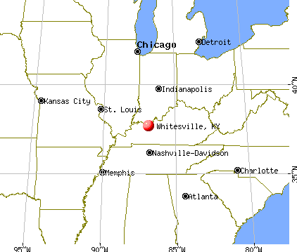 Whitesville, Kentucky map
