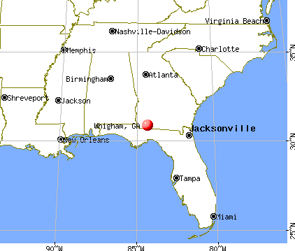 Whigham, Georgia map