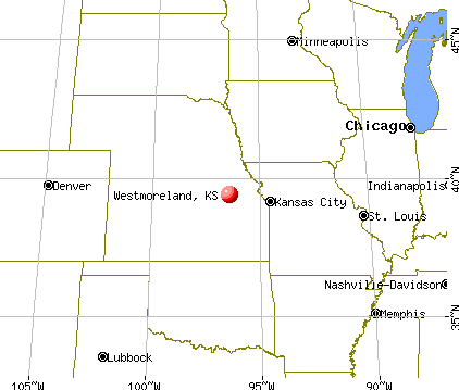 Westmoreland, Kansas map