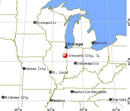 Crescent City, Illinois map