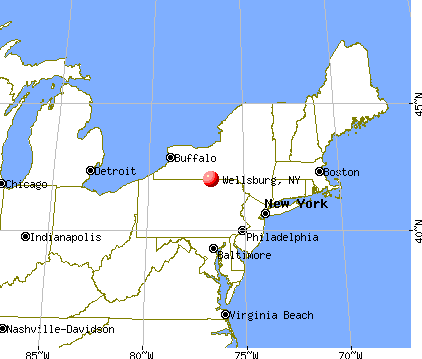 Wellsburg, New York map