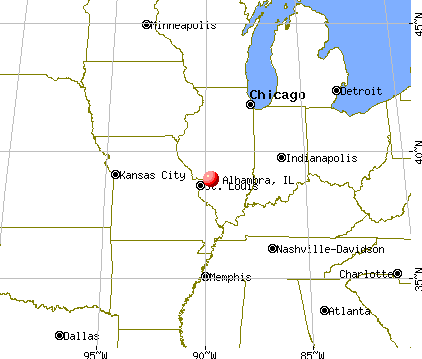 Alhambra, Illinois map