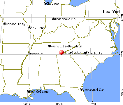 Charleston, Tennessee map