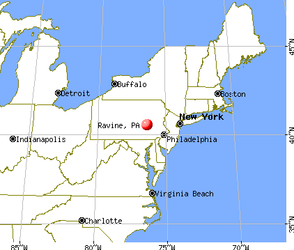 Ravine, Pennsylvania map
