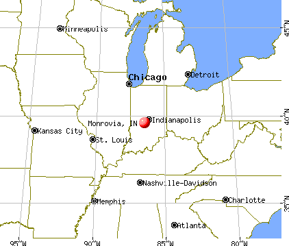 Monrovia, Indiana map