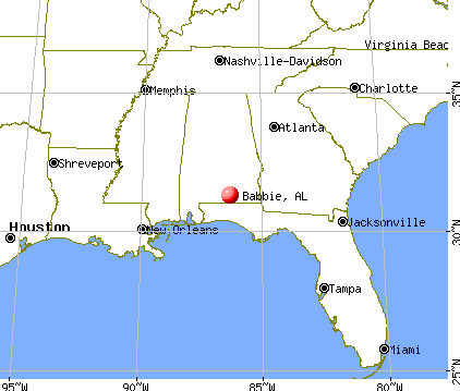 Babbie, Alabama map