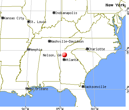 Nelson, Georgia map