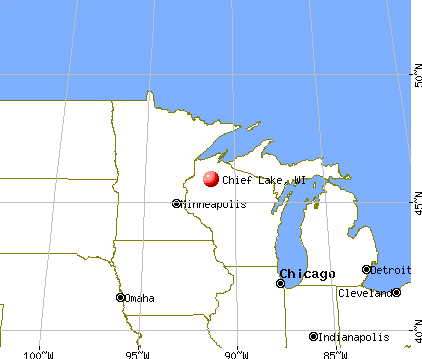 Chief Lake, Wisconsin map