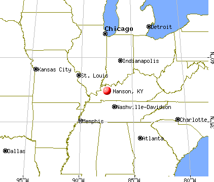 Hanson, Kentucky map