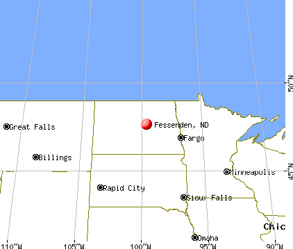 Fessenden, North Dakota map