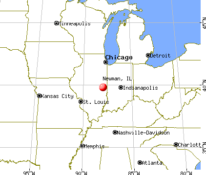 Newman, Illinois map