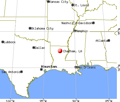 Chatham, Louisiana map