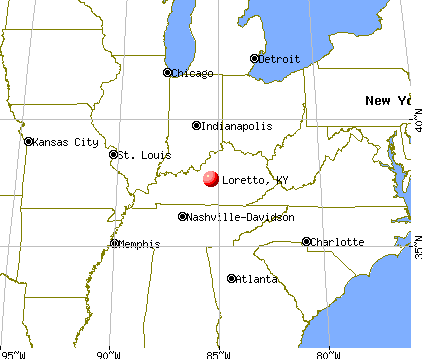 Loretto, Kentucky map