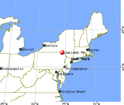 Oakland, Pennsylvania map